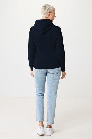 IQONIQ Jasper Hoodie aus recycelter Baumwolle navy blau bedrucken, Art.-Nr. T9400.002.L