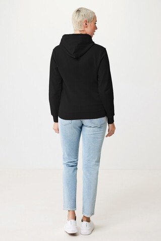 IQONIQ Jasper Hoodie aus recycelter Baumwolle schwarz bedrucken, Art.-Nr. T9400.001.4XL