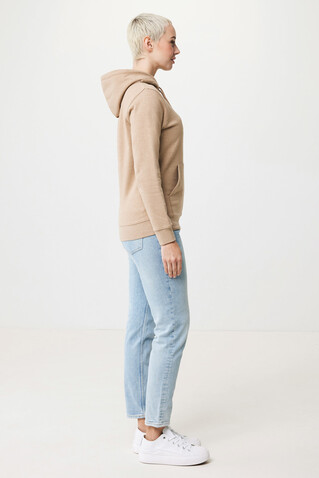 IQONIQ Torres ungefärbter Hoodie aus recycelter Baumwolle heather brown bedrucken, Art.-Nr. T9401.017.L