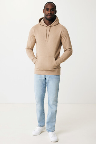 IQONIQ Torres ungefärbter Hoodie aus recycelter Baumwolle heather brown bedrucken, Art.-Nr. T9401.017.L
