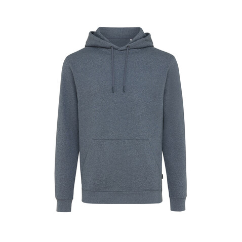 IQONIQ Torres ungefärbter Hoodie aus recycelter Baumwolle heather navy bedrucken, Art.-Nr. T9401.016.L