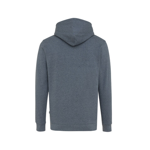 IQONIQ Torres ungefärbter Hoodie aus recycelter Baumwolle heather navy bedrucken, Art.-Nr. T9401.016.L