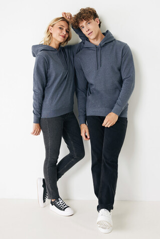 IQONIQ Torres ungefärbter Hoodie aus recycelter Baumwolle heather navy bedrucken, Art.-Nr. T9401.016.L