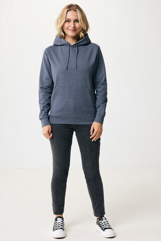 IQONIQ Torres ungefärbter Hoodie aus recycelter Baumwolle heather navy bedrucken, Art.-Nr. T9401.016.L