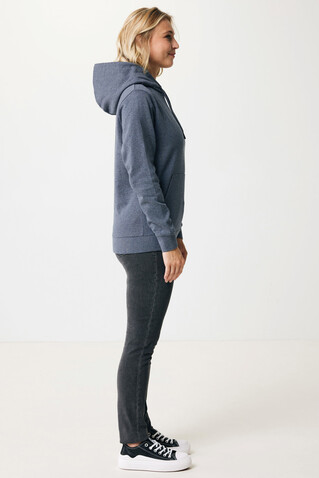 IQONIQ Torres ungefärbter Hoodie aus recycelter Baumwolle heather navy bedrucken, Art.-Nr. T9401.016.L