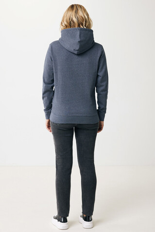 IQONIQ Torres ungefärbter Hoodie aus recycelter Baumwolle heather navy bedrucken, Art.-Nr. T9401.016.L