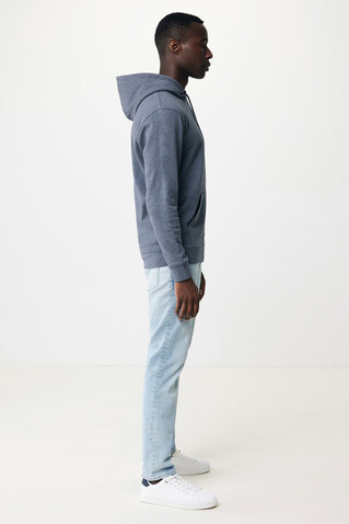 IQONIQ Torres ungefärbter Hoodie aus recycelter Baumwolle heather navy bedrucken, Art.-Nr. T9401.016.L