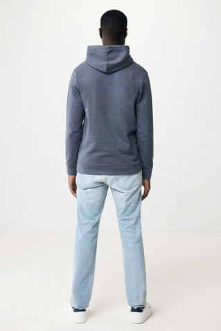 IQONIQ Torres ungefärbter Hoodie aus recycelter Baumwolle heather navy bedrucken, Art.-Nr. T9401.016.L