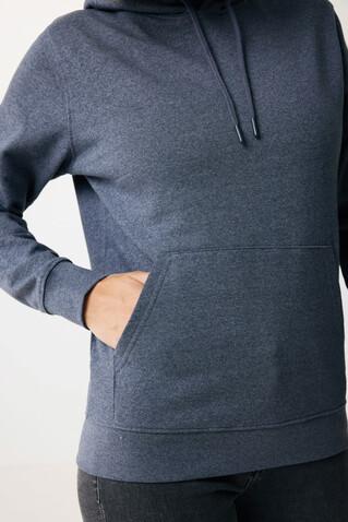 IQONIQ Torres ungefärbter Hoodie aus recycelter Baumwolle heather navy bedrucken, Art.-Nr. T9401.016.L