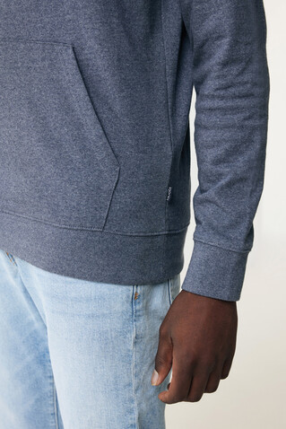 IQONIQ Torres ungefärbter Hoodie aus recycelter Baumwolle heather navy bedrucken, Art.-Nr. T9401.016.L