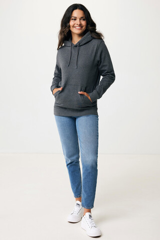IQONIQ Torres ungefärbter Hoodie aus recycelter Baumwolle heather anthracite bedrucken, Art.-Nr. T9401.014.XXL