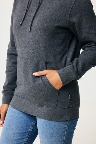 IQONIQ Torres ungefärbter Hoodie aus recycelter Baumwolle heather anthracite bedrucken, Art.-Nr. T9401.014.XXL
