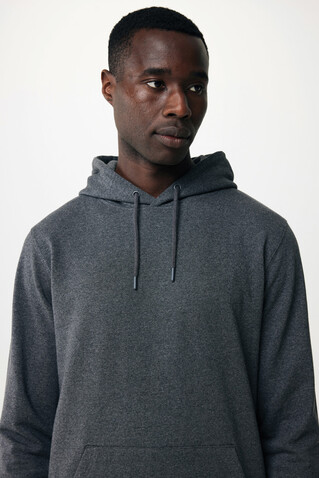 IQONIQ Torres ungefärbter Hoodie aus recycelter Baumwolle heather anthracite bedrucken, Art.-Nr. T9401.014.XXL