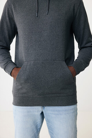 IQONIQ Torres ungefärbter Hoodie aus recycelter Baumwolle heather anthracite bedrucken, Art.-Nr. T9401.014.XXL