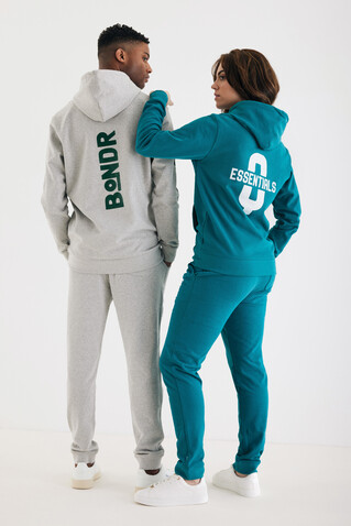 IQONIQ Torres ungefärbter Hoodie aus recycelter Baumwolle heather grey bedrucken, Art.-Nr. T9401.013.XL