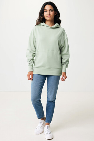 IQONIQ Yoho Relax-Hoodie aus recycelter Baumwolle Iceberg green bedrucken, Art.-Nr. T9402.023.XXL