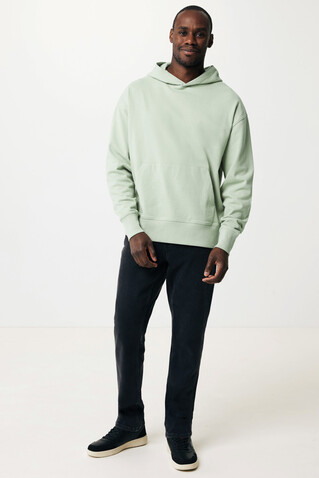 IQONIQ Yoho Relax-Hoodie aus recycelter Baumwolle Iceberg green bedrucken, Art.-Nr. T9402.023.XXL