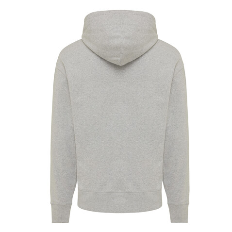 IQONIQ Yoho Relax-Hoodie aus recycelter Baumwolle heather grey bedrucken, Art.-Nr. T9402.013.XS