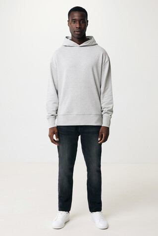 IQONIQ Yoho Relax-Hoodie aus recycelter Baumwolle heather grey bedrucken, Art.-Nr. T9402.013.XS