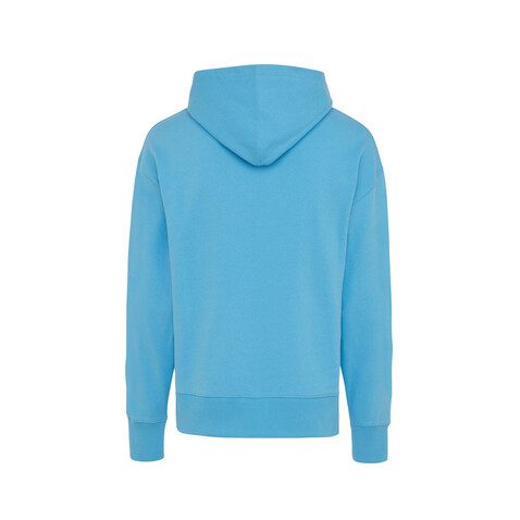 IQONIQ Yoho Relax-Hoodie aus recycelter Baumwolle tranquil blue bedrucken, Art.-Nr. T9402.010.XXXL