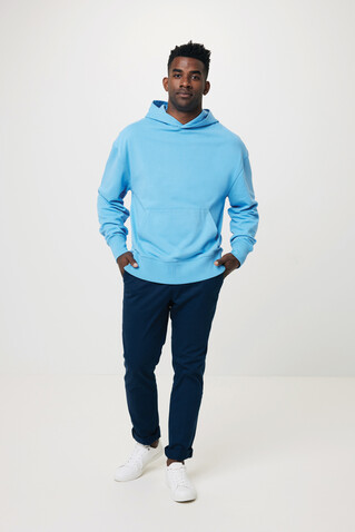 IQONIQ Yoho Relax-Hoodie aus recycelter Baumwolle tranquil blue bedrucken, Art.-Nr. T9402.010.XXXL