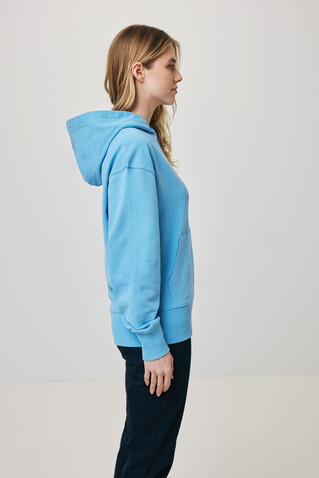 IQONIQ Yoho Relax-Hoodie aus recycelter Baumwolle tranquil blue bedrucken, Art.-Nr. T9402.010.XXXL