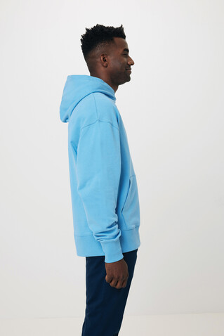 IQONIQ Yoho Relax-Hoodie aus recycelter Baumwolle tranquil blue bedrucken, Art.-Nr. T9402.010.XXXL