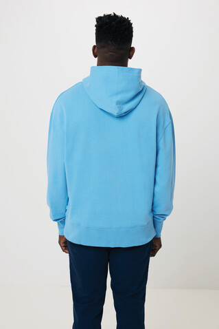 IQONIQ Yoho Relax-Hoodie aus recycelter Baumwolle tranquil blue bedrucken, Art.-Nr. T9402.010.XXXL