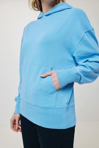 IQONIQ Yoho Relax-Hoodie aus recycelter Baumwolle tranquil blue bedrucken, Art.-Nr. T9402.010.XXXL