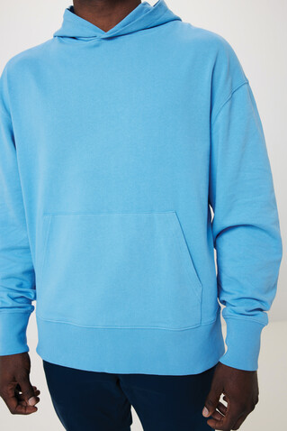 IQONIQ Yoho Relax-Hoodie aus recycelter Baumwolle tranquil blue bedrucken, Art.-Nr. T9402.010.XXXL