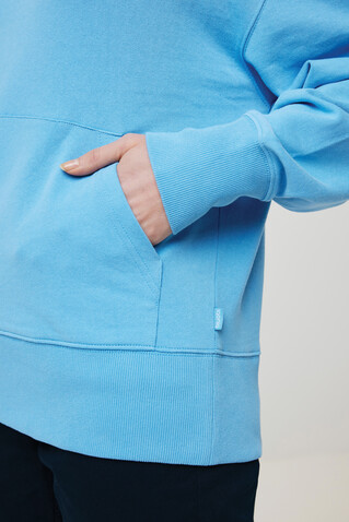 IQONIQ Yoho Relax-Hoodie aus recycelter Baumwolle tranquil blue bedrucken, Art.-Nr. T9402.010.XXXL