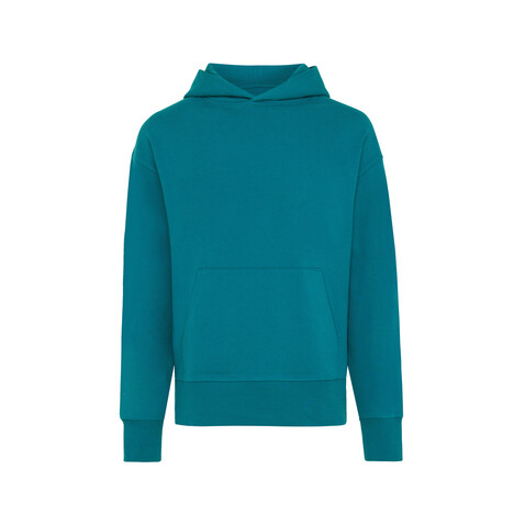 IQONIQ Yoho Relax-Hoodie aus recycelter Baumwolle verdigris bedrucken, Art.-Nr. T9402.009.L