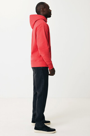 IQONIQ Yoho Relax-Hoodie aus recycelter Baumwolle luscious red bedrucken, Art.-Nr. T9402.008.S