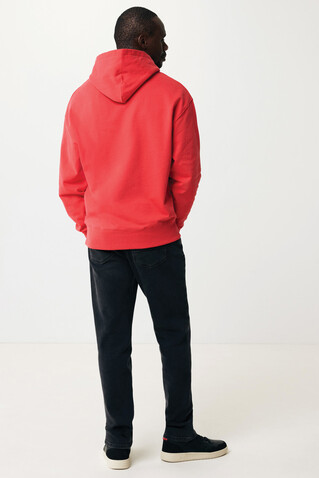 IQONIQ Yoho Relax-Hoodie aus recycelter Baumwolle luscious red bedrucken, Art.-Nr. T9402.008.S