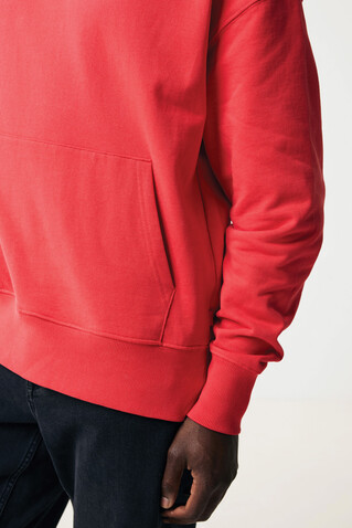 IQONIQ Yoho Relax-Hoodie aus recycelter Baumwolle luscious red bedrucken, Art.-Nr. T9402.008.S