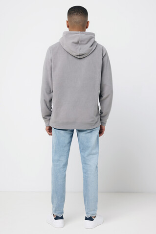 IQONIQ Trivor Mikrofleece-Kapuzen-Pulli aus recyc. Polyester storm grey bedrucken, Art.-Nr. T9403.027.L