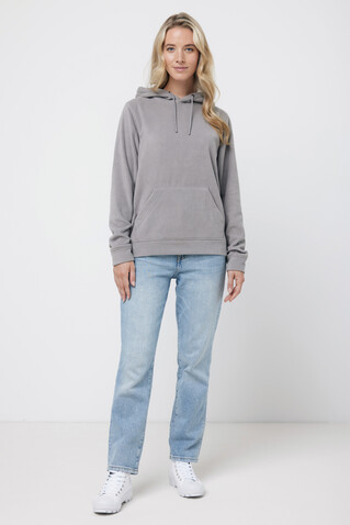 IQONIQ Trivor Mikrofleece-Kapuzen-Pulli aus recyc. Polyester storm grey bedrucken, Art.-Nr. T9403.027.L