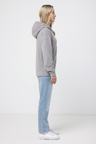 IQONIQ Trivor Mikrofleece-Kapuzen-Pulli aus recyc. Polyester storm grey bedrucken, Art.-Nr. T9403.027.L