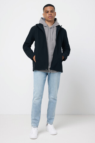 IQONIQ Trivor Mikrofleece-Kapuzen-Pulli aus recyc. Polyester storm grey bedrucken, Art.-Nr. T9403.027.L