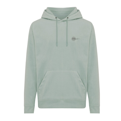 IQONIQ Trivor Mikrofleece-Kapuzen-Pulli aus recyc. Polyester Iceberg green bedrucken, Art.-Nr. T9403.023.XXL