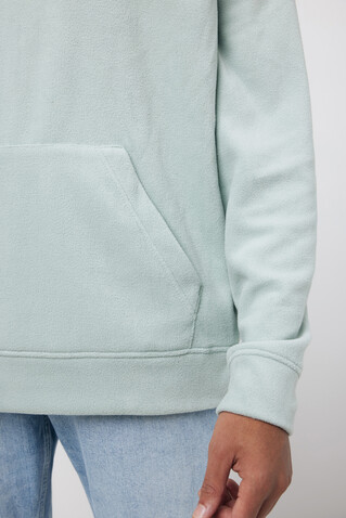 IQONIQ Trivor Mikrofleece-Kapuzen-Pulli aus recyc. Polyester Iceberg green bedrucken, Art.-Nr. T9403.023.XXL