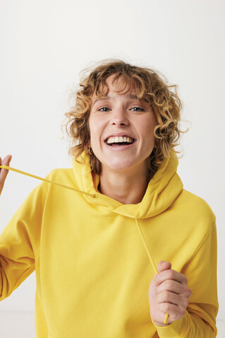 IQONIQ Rila Lightweight Hoodie aus recycelter Baumwolle gelb bedrucken, Art.-Nr. T9404.045.XXS IQONIQ Rila Lightweight Hoodie aus recycelter Baumwolle gelb bedrucken, Art.-Nr. T9404.045.XXS
