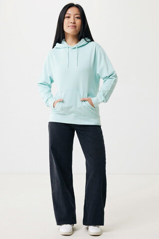 IQONIQ Rila Lightweight Hoodie aus recycelter Baumwolle crushed mint bedrucken, Art.-Nr. T9404.037.XL