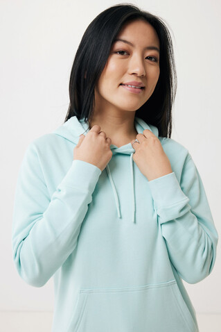 IQONIQ Rila Lightweight Hoodie aus recycelter Baumwolle crushed mint bedrucken, Art.-Nr. T9404.037.XL