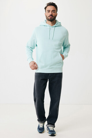IQONIQ Rila Lightweight Hoodie aus recycelter Baumwolle crushed mint bedrucken, Art.-Nr. T9404.037.XL