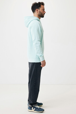 IQONIQ Rila Lightweight Hoodie aus recycelter Baumwolle crushed mint bedrucken, Art.-Nr. T9404.037.XL