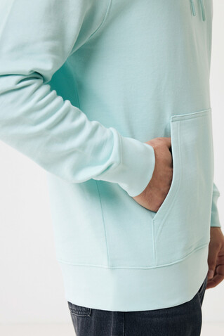 IQONIQ Rila Lightweight Hoodie aus recycelter Baumwolle crushed mint bedrucken, Art.-Nr. T9404.037.XL