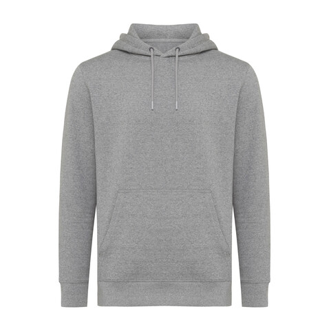 IQONIQ Rila Lightweight Hoodie aus recycelter Baumwolle light heather anthracite bedrucken, Art.-Nr. T9404.034.XXXL