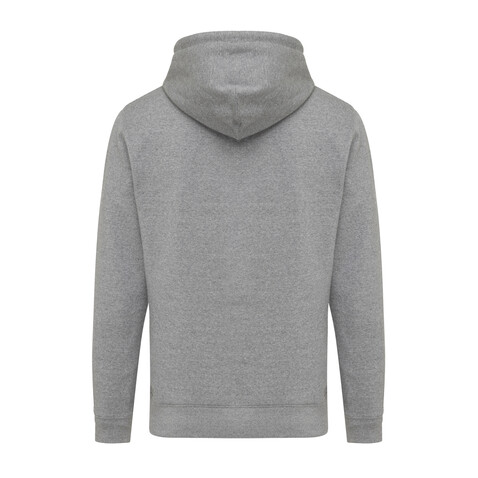 IQONIQ Rila Lightweight Hoodie aus recycelter Baumwolle light heather anthracite bedrucken, Art.-Nr. T9404.034.XXXL