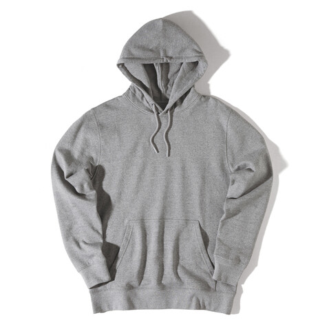 IQONIQ Rila Lightweight Hoodie aus recycelter Baumwolle light heather anthracite bedrucken, Art.-Nr. T9404.034.XXXL